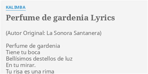 perfume de gardenias kalimba karaoke|Kalimba – Perfume de Gardenia Lyrics .